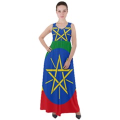 Current Flag Of Ethiopia Empire Waist Velour Maxi Dress by abbeyz71