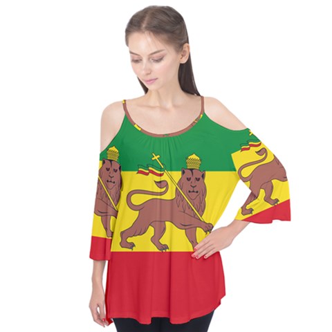 Flag Of Ethiopian Empire  Flutter Tees by abbeyz71