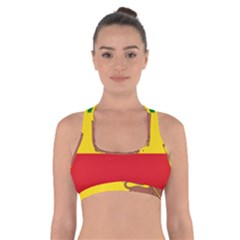 Flag of Ethiopian Empire  Cross Back Sports Bra