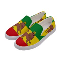 Flag of Ethiopian Empire  Women s Canvas Slip Ons