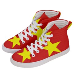 Flag Of Vietnam Men s Hi-top Skate Sneakers by abbeyz71