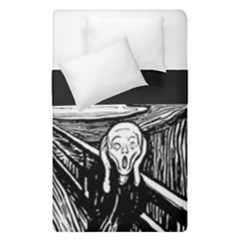The Scream Edvard Munch 1893 Original lithography black and white engraving Duvet Cover Double Side (Single Size)