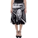 The Scream Edvard Munch 1893 Original lithography black and white engraving Classic Midi Skirt View1