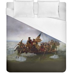 George Washington Crossing Of The Delaware River Continental Army 1776 American Revolutionary War Original Painting Duvet Cover (california King Size) by snek