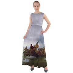 George Washington Crossing Of The Delaware River Continental Army 1776 American Revolutionary War Original Painting Chiffon Mesh Boho Maxi Dress by snek