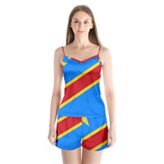 Flag Of The Democratic Republic Of The Congo Satin Pajamas Set