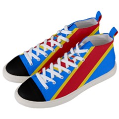 Flag Of The Democratic Republic Of The Congo Men s Mid-top Canvas Sneakers by abbeyz71