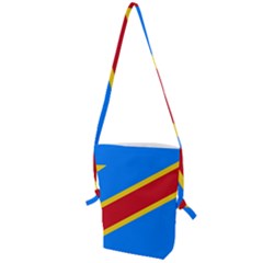 Flag Of The Democratic Republic Of The Congo Folding Shoulder Bag by abbeyz71