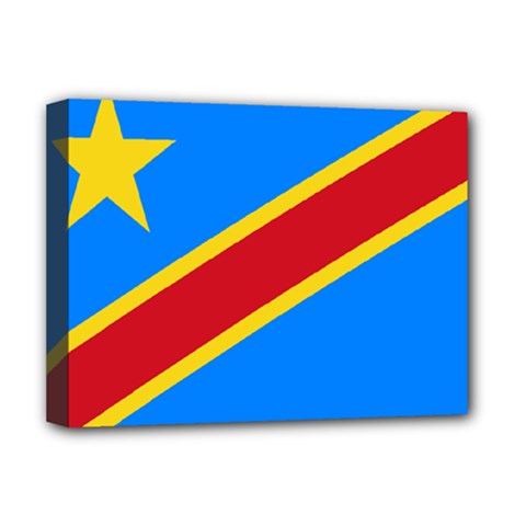 Flag Of The Democratic Republic Of The Congo Deluxe Canvas 16  X 12  (stretched)  by abbeyz71