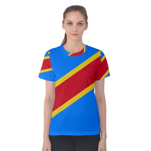 Flag Of The Democratic Republic Of The Congo Women s Cotton Tee by abbeyz71