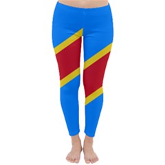 Flag Of The Democratic Republic Of The Congo Classic Winter Leggings by abbeyz71