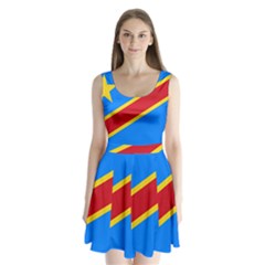 Flag Of The Democratic Republic Of The Congo Split Back Mini Dress  by abbeyz71