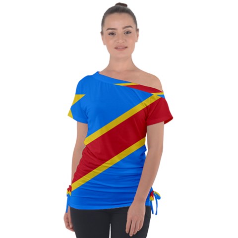 Flag Of The Democratic Republic Of The Congo Tie-up Tee by abbeyz71