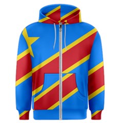 Flag Of The Democratic Republic Of The Congo, 2003-2006 Men s Zipper Hoodie by abbeyz71