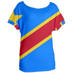 Flag Of The Democratic Republic Of The Congo, 2003-2006 Women s Oversized Tee by abbeyz71