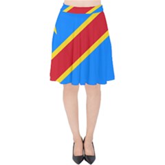 Flag Of The Democratic Republic Of The Congo, 2003-2006 Velvet High Waist Skirt by abbeyz71