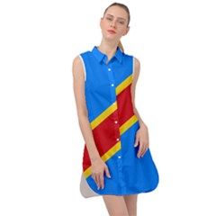 Flag Of The Democratic Republic Of The Congo, 2003-2006 Sleeveless Shirt Dress by abbeyz71