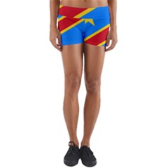 Flag Of The Democratic Republic Of The Congo, 1997-2003 Yoga Shorts by abbeyz71