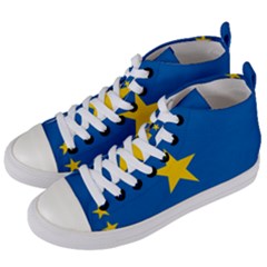 Flag Of The Democratic Republic Of The Congo, 1997-2003 Women s Mid-top Canvas Sneakers by abbeyz71