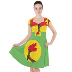 Flag of Zaire Cap Sleeve Midi Dress