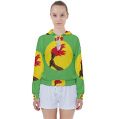 Flag of Zaire Women s Tie Up Sweat