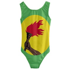 Flag Of Zaire Kids  Cut-out Back One Piece Swimsuit by abbeyz71