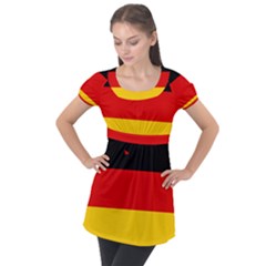 Flag Of Germany Puff Sleeve Tunic Top by abbeyz71
