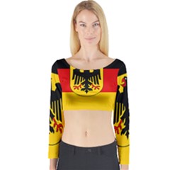 Sate Flag Of Germany  Long Sleeve Crop Top by abbeyz71