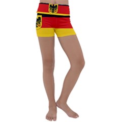 Sate Flag Of Germany  Kids  Lightweight Velour Yoga Shorts by abbeyz71