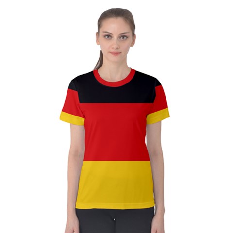 Flag Of Germany Women s Cotton Tee by abbeyz71