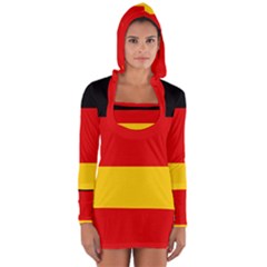Flag Of Germany Long Sleeve Hooded T-shirt by abbeyz71
