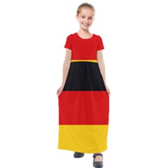 Flag Of Germany Kids  Short Sleeve Maxi Dress