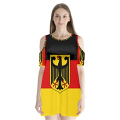 Flag Of Germany  Shoulder Cutout Velvet One Piece by abbeyz71