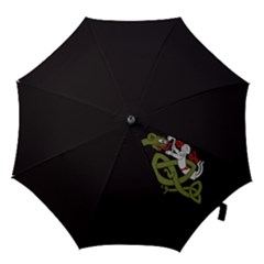 Pepe The Frog Rare Celtic Viking Norse Dragon Pattern Deus Vult Medieval Wojak Crusader Hook Handle Umbrellas (small) by snek