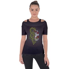 Pepe The Frog Rare Celtic Viking Norse Dragon Pattern Deus Vult Medieval Wojak Crusader Shoulder Cut Out Short Sleeve Top by snek