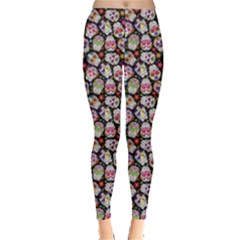 Mexican Sugar Skull Leggings  by trulycreative