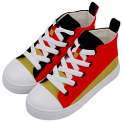 Metallic Flag Of Germany Kids  Mid-top Canvas Sneakers by abbeyz71