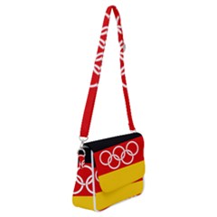 Olympic Flag Of Germany, 1960-1968 Shoulder Bag With Back Zipper by abbeyz71