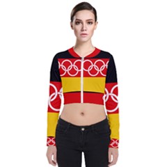 Olympic Flag of Germany, 1960-1968 Long Sleeve Zip Up Bomber Jacket