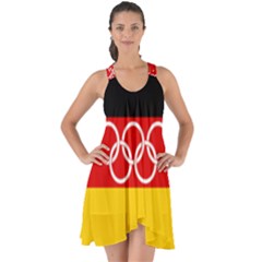 Olympic Flag of Germany, 1960-1968 Show Some Back Chiffon Dress