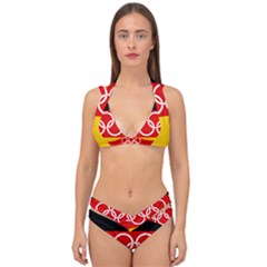 Olympic Flag of Germany, 1960-1968 Double Strap Halter Bikini Set