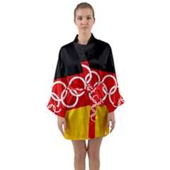 Olympic Flag of Germany, 1960-1968 Long Sleeve Satin Kimono