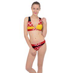 Olympic Flag of Germany, 1960-1968 Classic Banded Bikini Set 