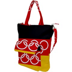 Olympic Flag Of Germany, 1960-1968 Shoulder Tote Bag by abbeyz71