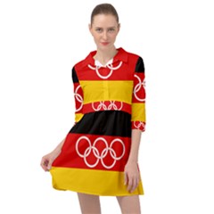 Olympic Flag of Germany, 1960-1968 Mini Skater Shirt Dress