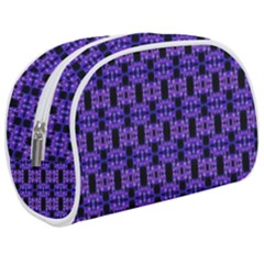 Purple Black Abstract Pattern Makeup Case (medium)