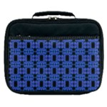 Blue Black Abstract Pattern Lunch Bag