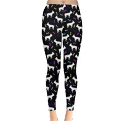 Cute French Bulldog Dog And Bone Leggings  by trulycreative