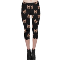 French Bulldog Dog Face Capri Leggings  by trulycreative