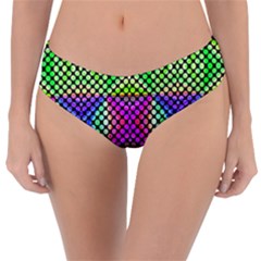 Bright  Circle Abstract Black Green Pink Blue Reversible Classic Bikini Bottoms by BrightVibesDesign